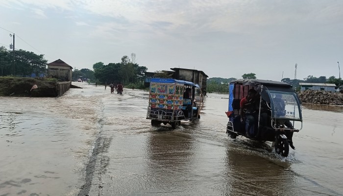 পাহাড়ি ঢলে তাহিরপুরের নিম্নাঞ্চল প্লাবিত পাহাড়ি ঢলে তাহিরপুরের নিম্নাঞ্চল প্লাবিত