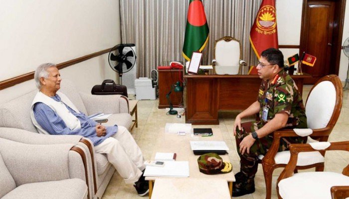প্রধান উপদেষ্টার সঙ্গে সেনাপ্রধানের সাক্ষাৎ প্রধান উপদেষ্টার সঙ্গে সেনাপ্রধানের সাক্ষাৎ