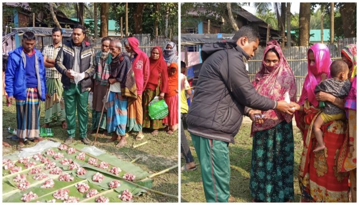 বিশ্বম্ভরপুরে দুঃস্থদের মাঝে দুম্বার মাংস বিতরণ বিশ্বম্ভরপুরে দুঃস্থদের মাঝে দুম্বার মাংস বিতরণ