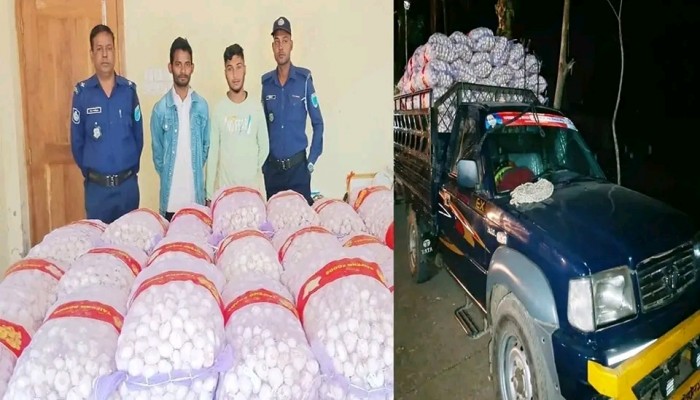 ১৪৬ বস্তা রসুনসহ গ্রেফতার ২ ১৪৬ বস্তা রসুনসহ গ্রেফতার ২