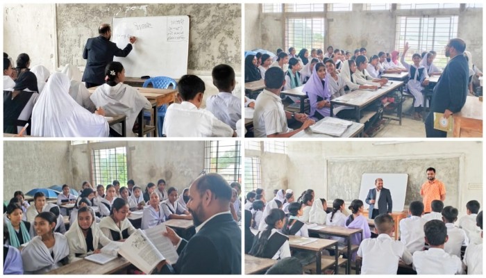 বিদ্যালয়ে পাঠদান করলেন জেলা প্রশাসক বিদ্যালয়ে পাঠদান করলেন জেলা প্রশাসক