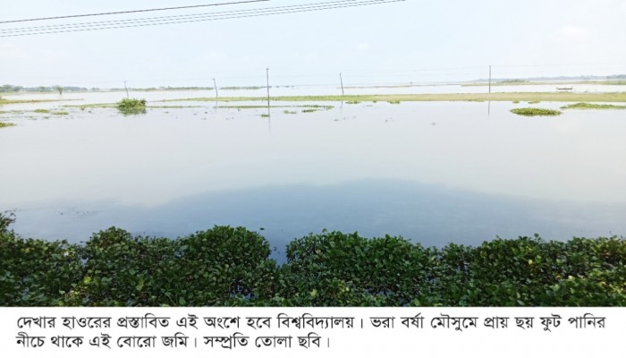 দেখার হাওর ঢেকে যাবে বিশ্ববিদ্যালয়ে