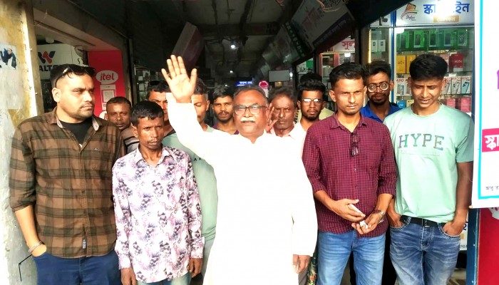 জগন্নাথপুরে এমপি প্রার্থী এমএ কাহারের গণসংযোগ