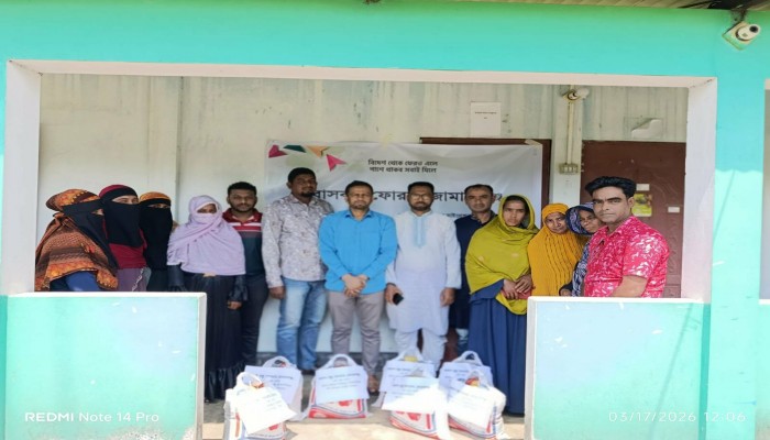 জামালগঞ্জে প্রবাসবন্ধু ফোরামের ঈদ উপহার বিতরণ