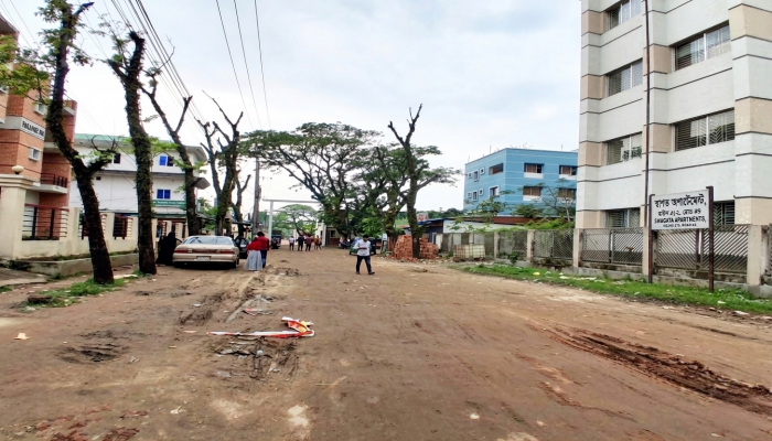নিজেদের টাকায় সরকারি সড়ক সংস্কার করলেন এলাকাবাসী