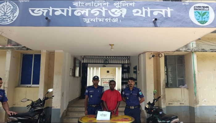 জামালগঞ্জে গাঁজাসহ ব্যবসায়ী গ্রেফতার
