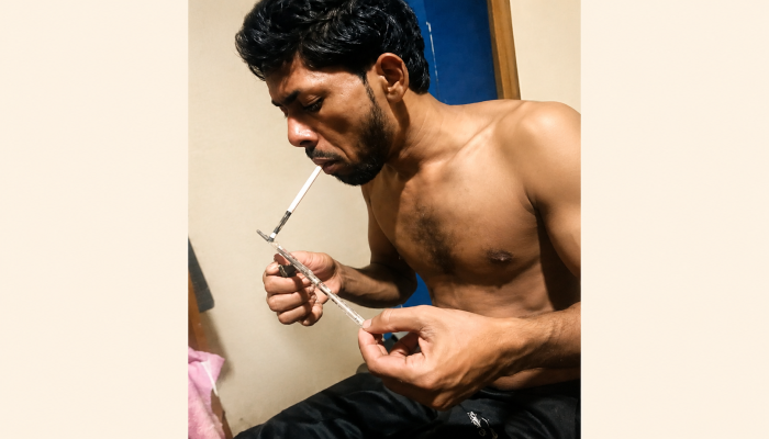 ‎জয়নগরে জনতার ধাওয়ার পর রাতে পুলিশের জালে আটক মাদক কারবারি রেজাউল