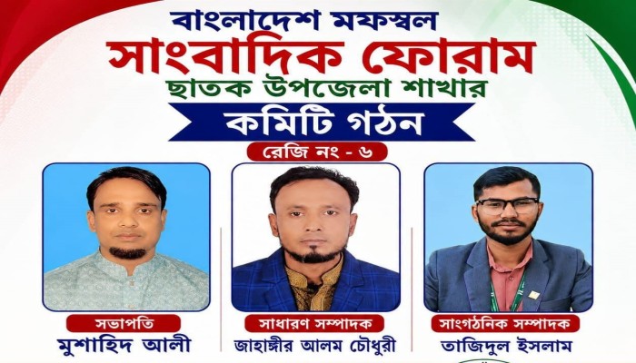 বাংলাদেশ মফস্বল সাংবাদিক ফোরাম ছাতক উপজেলা কমিটি গঠন