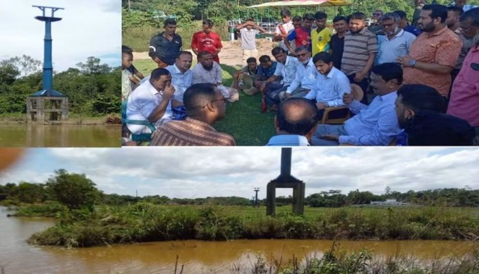 ছাতকে অবৈধভাবে বালু উত্তোলনে ঝুঁকিতে সিমেন্ট ফ্যাক্টরির রজ্জুপথ