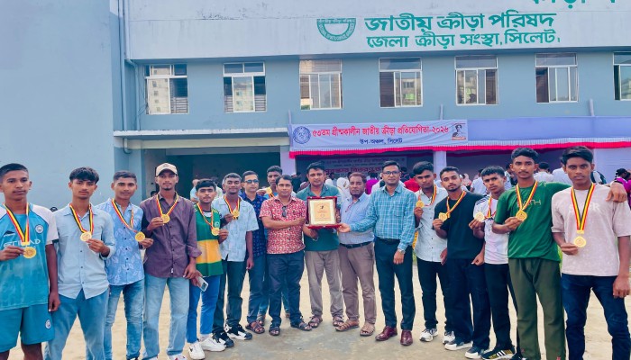 ‎হ্যান্ডবলে বিভাগীয় চ্যাম্পিয়ন জামালগঞ্জের আলাউদ্দিন মেমোরিয়াল উচ্চ বিদ্যালয়