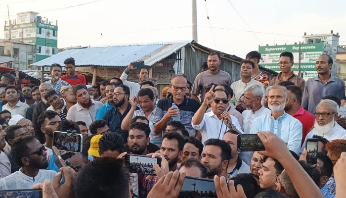 শান্তিগঞ্জে বিএনপির প্রতিবাদ সমাবেশ ও বিক্ষোভ মিছিল