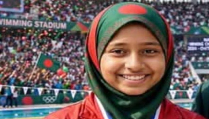 সাঁতারে আঞ্চলিক পর্যায়েও জয়ী দিরাইয়ের আমেনা